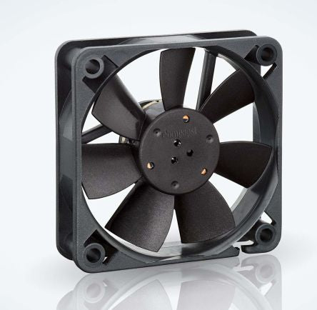 ebm-papst 600 F Series Axial Fan, 5V dc, 29 m³/h, 1.2 W, 220 mA Max, IP20 60 mm 60mm 15 mm
