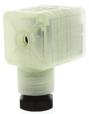 Hirschmann GDML 3+E DIN 43650 A Solenoid Valve Connector Indicator Light, 250V Voltage