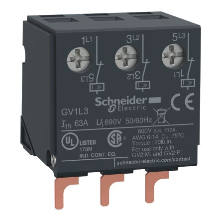 Schneider Electric TeSyS GV Contactor Limiter for use with TeSys, GV2