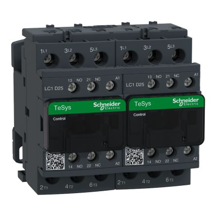 Schneider Electric TeSyS D Contactor, 110V ac Coil, 3-Pole, 25 A, 11 kW 110V ac, 3 NO, 690V ac