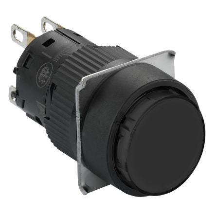 Schneider Electric Harmony Series Push Button Switch, Momentary, Panel, 16 mm Cutout, SPDT, Black LED, IP65