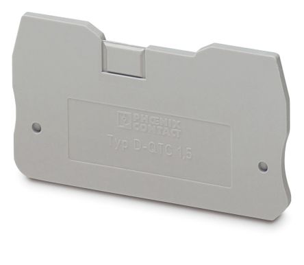 Phoenix Contact D-QTC 1.5 Series End Cover for Use with DIN Rail Terminal Blocks