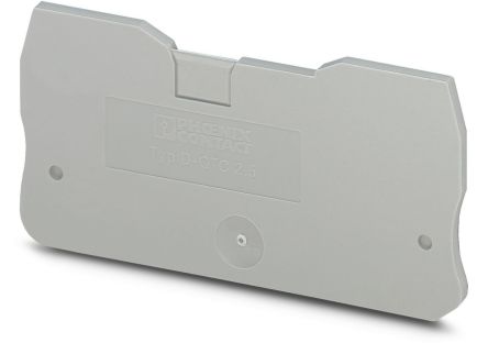 Phoenix Contact D-QTC 2.5 Series End Cover for Use with DIN Rail Terminal Blocks