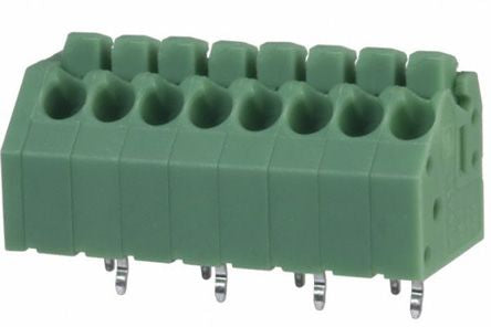 Phoenix Contact PTSA 1.5/8-3.5-Z Series 45° PCB Terminal Block, 8 Contact(s), 3.5 mm Pitch, 1 Row