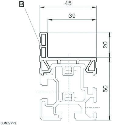 Bosch Rexroth Profile Rail, 3000 mm Length x 45mm Width x 70 mm Height