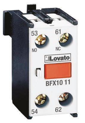 Lovato Auxiliary Contact Block, 11 Contact, 3 NO/1 NC, BG, DIN Rail, 10 A, 690V, BFX1031