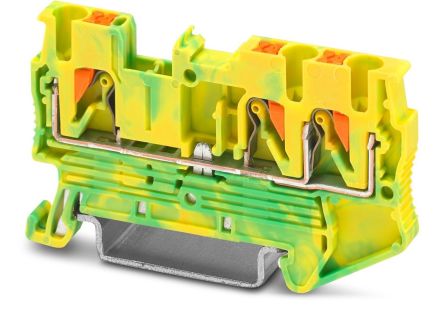 Phoenix Contact 3209565 PTU 2.5-TWIN-PE Series Earth Terminal Block Green, Yellow, 0.14mm², 4 mm², 1-Level, Push-in,