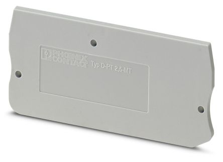 Phoenix Contact D-PT 2.5-MT Series End Cover for Use with DIN Rail Terminal Blocks