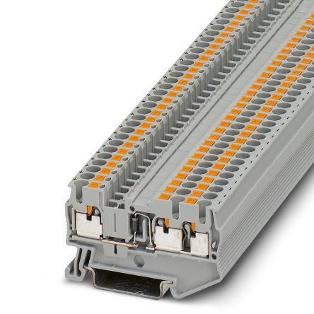 Phoenix Contact 3210240 PT 2.5-TWIN-DIO/L-R Series Component Terminal Block Grey, 0.14mm², 4 mm², 1-Level, Push-in