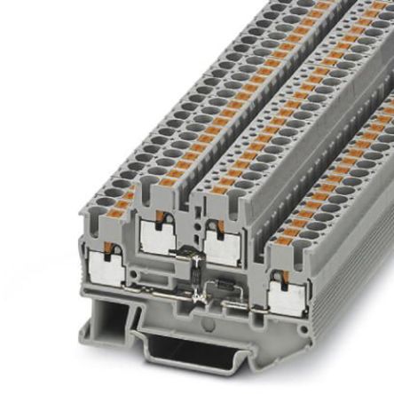 Phoenix Contact 3211430 PTTB 2.5-2DIO/O-UL/UR-UL Series Component Terminal Block Grey, 0.14mm², 4 mm², 2-Level, Push-in