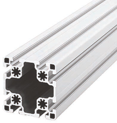 Bosch Rexroth Silver Aluminium Strut Profile 90 x 90 mm 10 mm Groove, 3000 mm Length, Series MGE 13.2