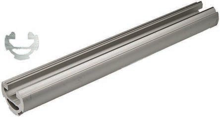Bosch Rexroth Silver Aluminium Round Tube 10 mm Groove, 2000 mm Length, Dia. 28 mm,  Series EcoShape