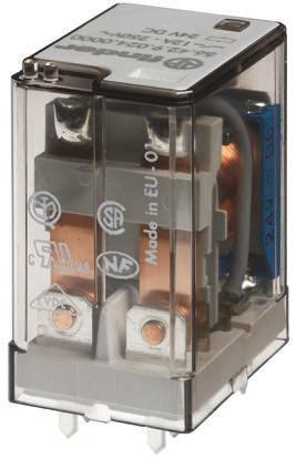 Finder PCB Power Relay, 12V dc Coil, 12A Switching Current, DPDT