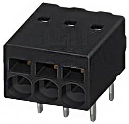 Phoenix Contact PTSM 0.5/3-2.5-H THR R32 Series Right Angle PCB Terminal Block, 3 Contact(s), 2.5 mm Pitch, 1 Row