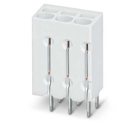 Phoenix Contact PTSM 0.5/8-2.5-V THR WH R44 Series Straight PCB Terminal Block, 8 Contact(s), 2.5 mm Pitch, 1 Row