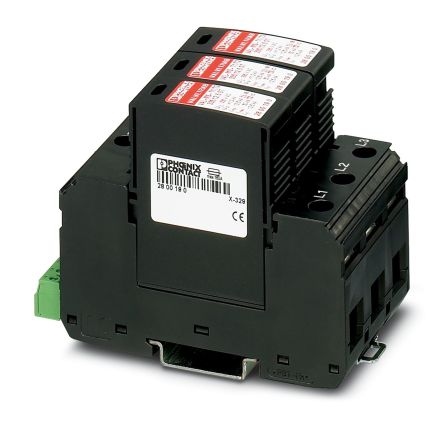 Phoenix Contact 3 Phase Surge Protector, 50 kA, 250 V ac, DIN Rail