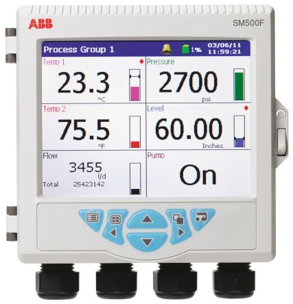 ABB SM50DCF 4-Channel Videographic Chart Recorder Current, Resistance, Temperature, Voltage
