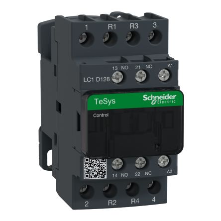 Schneider Electric TeSyS D Contactor, 24V ac Coil, 4-Pole, 25 A, 1.56 W 24V ac, 2 NO/2 NC, 690V ac