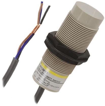 Omron E2K-X8MF1 2M Threaded Barrel Capacitive Proximity Sensor E2K-X 8 mm, M18 x 1 PNP 200mA 30V 250 V ac 30 V dc