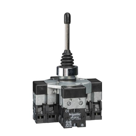 Schneider Electric Harmony Series Push Button Switch, Stay Put, Spring Return, Panel, 22 mm Cutout, DPST, IP66, 250 V dc
