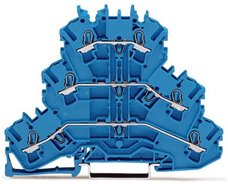 WAGO 2002-3204 Feed Through Terminal Block Blue, 2.5mm², 3-Level, Cage Clamp, IECEx/ATEX
