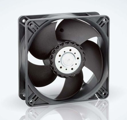 ebm-papst 4400 Series Axial Fan, 24V dc, 168 m³/h, 3.2 W, 133 mA Max, IP20 119 mm 119mm 38 mm