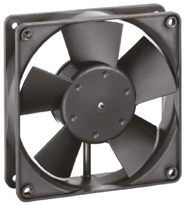 ebm-papst 4300 Series Axial Fan, 12V dc, 95 m³/h, 1.2 W, 100 mA Max, IP68 119 mm 119mm 32 mm