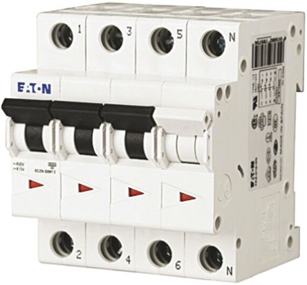 Eaton xEffect xEffect Miniature Circuit Breaker, 3-Pole, 63A, Type C, 400V ac AC, 6 kA Breaking Capacity
