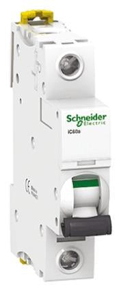 Schneider Electric Acti9 Acti9 iC60 Miniature Circuit Breaker, 1-Pole, 3A, Type C, 240V ac AC, 72 V dc DC, 10 kA