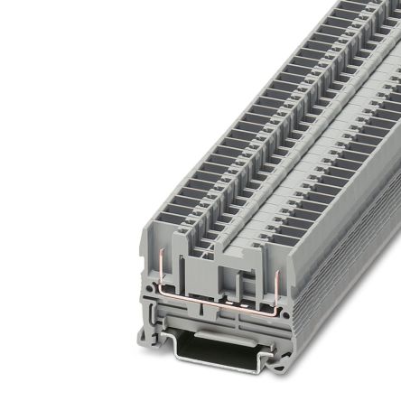 Phoenix Contact 3042133 ST Clipline Series DIN Rail Terminal Block Grey, 0.08mm², 4 mm², 1-Level, Plug-In