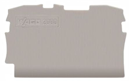 WAGO End & Intermediate Plate for Use with 2000 Series Terminal Blocks