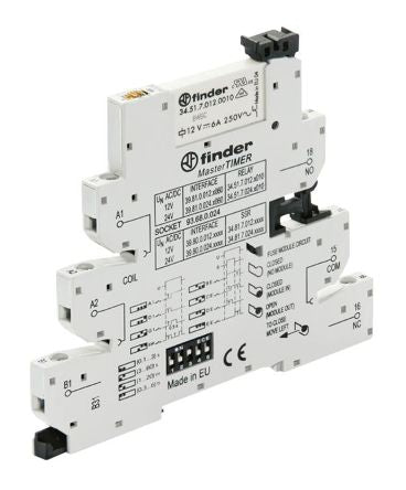 Finder 39 Series Interface Relay, DIN Rail, 24V ac/dc Coil, SPDT, 11mA