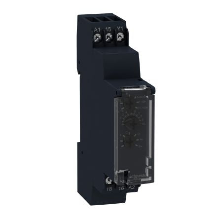 Schneider Electric Harmony Time Series DIN Rail Timer Relay, 2-Contact, 24 V dc 24V ac, 240 V ac, 0.1 s to 100 h,