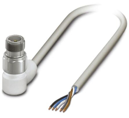 Phoenix Contact Male 5 way Right Angle to 5 way Unterminated Sensor Actuator Cable, 5 m