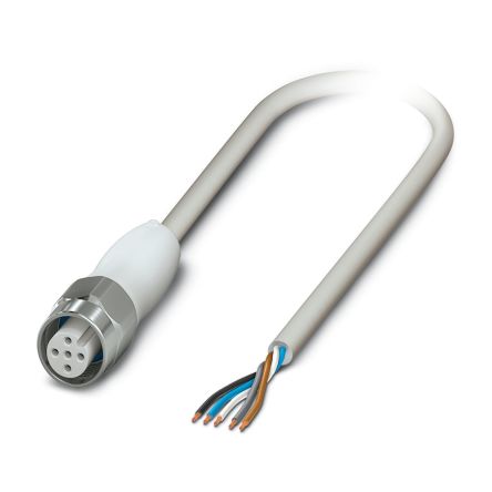 Phoenix Contact Female 5 way Straight to Unterminated Sensor Actuator Cable, 5 m