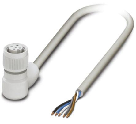 Phoenix Contact Female 5 way Right Angle to 5 way Unterminated Sensor Actuator Cable, 5 m