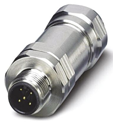 Phoenix Contact Circular Connector, 5 Contacts, Cable, M12 Connector, Plug, Male, IP65, IP67, IP69K, SACC Series