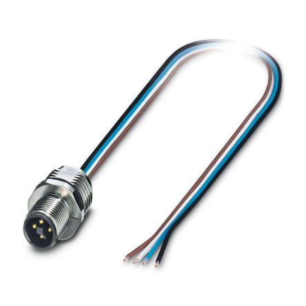 Phoenix Contact Male 4 way Straight to 4 way Unterminated Sensor Actuator Cable, 0.5 m