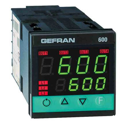Gefran 600 Plug-in, Panel PID Temperature Controller 240V ac PID Heating and Cooling, PID Cooling, P Cooling, PI
