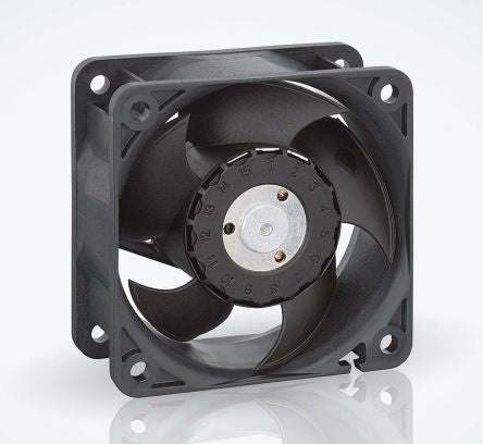 ebm-papst 620 Series Axial Fan, 24V dc, 67 m³/h, 5.6 W, 210 mA Max, IP20 25.4 mm 60mm 60 mm