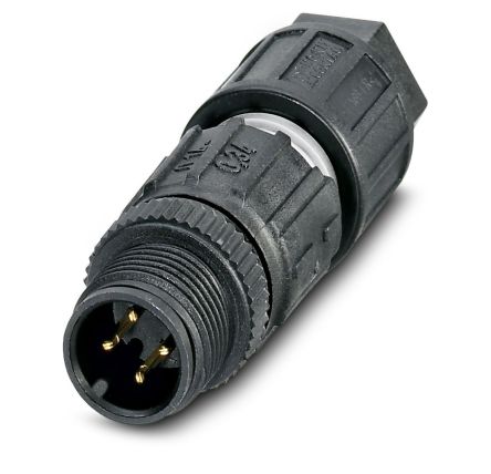 Phoenix Contact Circular Connector, 4 Contacts, Cable, M12 Connector, Plug, Male, IP65, IP67, SACC Series