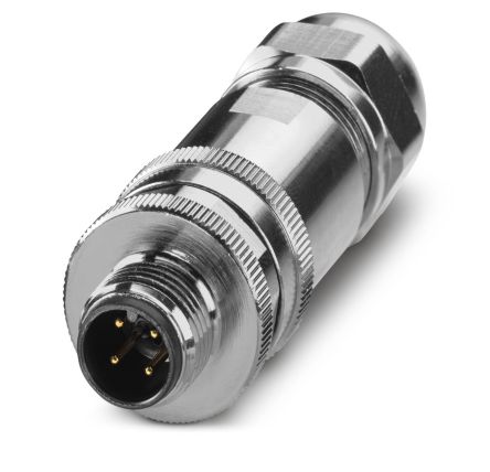 Phoenix Contact Circular Connector, 4 Contacts, Cable, M12 Connector, Plug, Male, IP67, SACC Series
