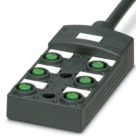 Phoenix Contact SACB Series Sensor Box, 6 Port, M12, 10 m