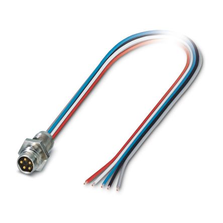 Phoenix Contact Male 5 way Straight to 5 way Unterminated Bus Cable, 0.5 m