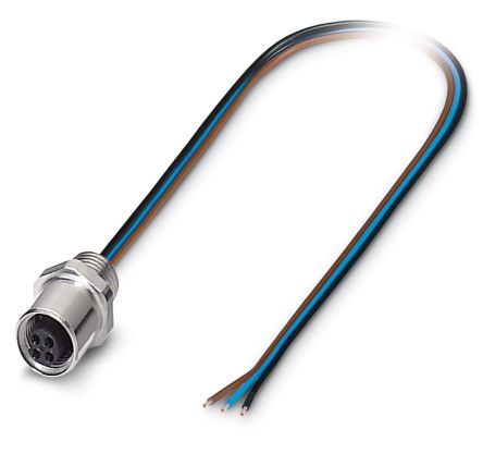Phoenix Contact Circular Connector, 3 Contacts, Bulkhead Mount, M5 Connector, Plug, Female, IP67, SACC Series