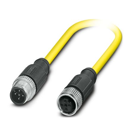 Phoenix Contact Male 5 way Straight to Female 5 way Straight Sensor Actuator Cable, 1.5 m