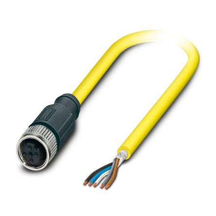 Phoenix Contact Female 5 way Straight to 5 way Unterminated Sensor Actuator Cable, 5 m