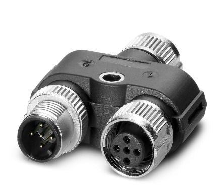 Phoenix Contact Straight Circular Connector Adapter 5 M12 Female 5 M12