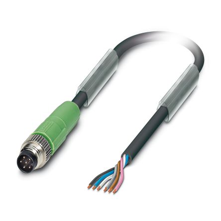 Phoenix Contact Male 6 way Straight to 6 way Unterminated Sensor Actuator Cable, 1.5 m