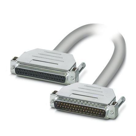 Phoenix Contact Female D-Sub 37-Pin to Male Serial Cable, 500 mm Polyvinyl Chloride, D37SUB/B/S/150/KONFEK/S Series